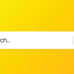 Search bar on yellow background. Vector illustration