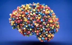 Creative Thinking & Innovation for Business Professionals 13 Colorful brain made of connected blocks representing creative thinking