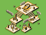 E-commerce journey with key stages illustrated.
